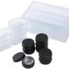 Forever bene Mixed Storage System,2-Pack Outer Cases with 7 Plastic Boxes & 8 Aluminum Tins (0.5oz), Portable Organizer Kit for Diamond Art,Beads,Salves,Spices & Travel Jewelry (Gold Clear Lid)