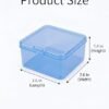 Forever bene Square Plastic Storage Boxes with Lids, Organizer Containers for Small Parts, Crafts, Jewelry, Office Supplies,Nails, SMT components (Clear, 30 Pcs 2 Size)