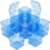 Forever bene Square Plastic Storage Boxes with Lids, Organizer Containers for Small Parts, Crafts, Jewelry, Office Supplies,Nails, SMT components (Clear, 30 Pcs 2 Size)
