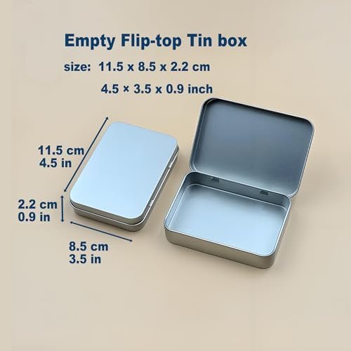 41TGxWbJbHL._AC_.jpg Forever bene Tin Box-12 Pcs w/Clear Lid f+12 PCS Solid Lid 4.5" x 3.5" x 0.9"