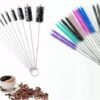 Coffee Machine Cleaning Brush Straw Brush,Long Handle Bottle Brush, Cups,Water Bottles,Bent Pipe+18 Pcs for Stanley Long Stainless Steel Brushes,Oil Pipeline, Test Tube,Nylon Tube Brushes 11.8in Long
