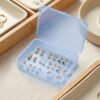 41a1yvAfHjL._AC_-1.jpg Forever bene 8 Pack Blue Plastic Storage Boxes with Hinged Lids, 4.5x3.3x1.1 Inches Small Organizer Containers with Bonus Marking Labels for Beads, Jewelry, DIY Crafts