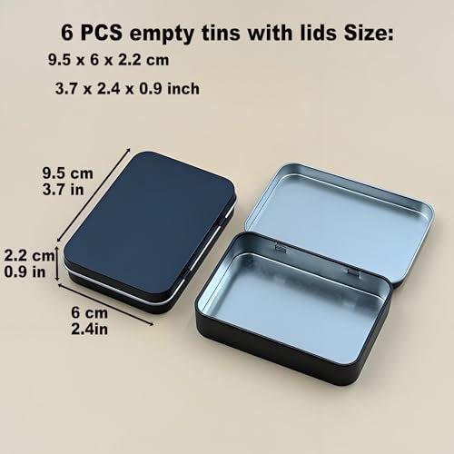 41nXF1NVzDL._AC_-3.jpg Small Metal Box With Lid-Cookie Tins Metal Tins With Lids Lens Wipes Storage Container Mini Portable Box,Empty Hinged Tin,For Organize Mint Candy Jar,Sewing (Golden, 6 Pcs 3.7" x 2.4" x 0.9")