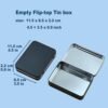 Forever bene 2 Pcs Flip-Top Tin Rectangular Metal Tin Boxes with Hinged Lids (4.5 x 3.5 x 0.9 Inch), Empty Storage Containers in for Gift Cards, Crafts, Hardware & EDC Survival Kits