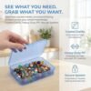 Forever bene Plastic File Storage Box Bead Organizer-25 Pack A4 Large & 24 Small Suitable For A4 Paper,Tool Storage,Electronic Parts,Photo Organizer,Scrapbook,Sewing,Jewelry Making,Diamond Art