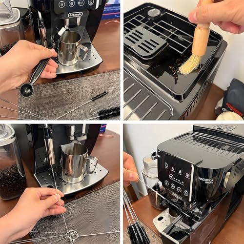 Coffee Machine Cleaning Brush Straw Brush,Long Handle Bottle Brush, Cups,Water Bottles,Bent Pipe+18 Pcs for Stanley Long Stainless Steel Brushes,Oil Pipeline, Test Tube,Nylon Tube Brushes 11.8in Long