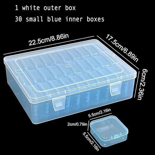 51bW0WxqBFL._AC_-3.jpg Forever bene Yellow plastic box-Bead Organizer Box-31 Pcs Small Clear Plastic Bead Storage Containers Craft Storage Box with Hinged Lid, 1sheet Labels, Mini Box for Jewelry Making, Crafts, Small Parts