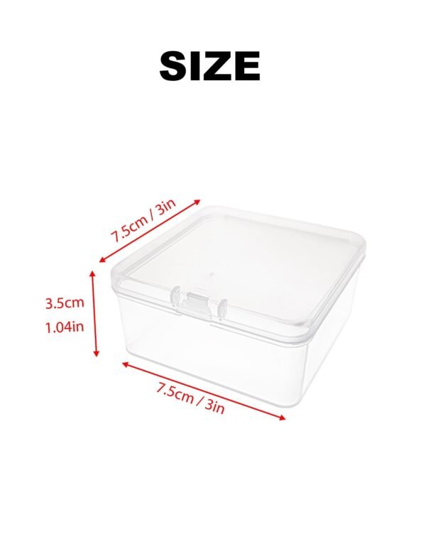 Forever bene 17 Pack Clear Plastic Storage Boxes with Lids,Beading Storage 3x3x1.4 Inches Square Organizer Containers for Small Parts, Crafts, Jewelry, SMT Components