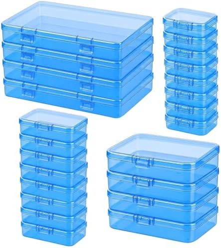 Forever bene Plastic File Storage Box Bead Organizer-25 Pack A4 Large & 24 Small Suitable For A4 Paper,Tool Storage,Electronic Parts,Photo Organizer,Scrapbook,Sewing,Jewelry Making,Diamond Art