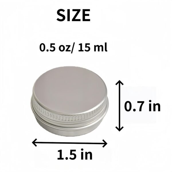 Forever Bene 32 Pack Silver Aluminum Tins with Screw Lids, 0.5 oz Small Metal Containers, Refillable Mini Tins for Hair Wax, Pomade Storage, Lip Balm,Salve, DIY Organization With label stickers Alu