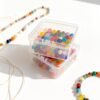 Forever bene 17 Pack Clear Plastic Storage Boxes with Lids,Beading Storage 3x3x1.4 Inches Square Organizer Containers for Small Parts, Crafts, Jewelry, SMT Components