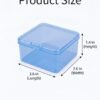 Version 1.0.0 Forever bene 17 Pack Blue Plastic Storage Boxes with Lids, 2.6x2.6x1.4 Inches Square Organizer Containers for Small Parts, Crafts, Jewelry, SMT Components