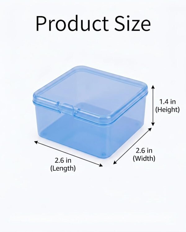 Forever bene Square Plastic Storage Boxes with Lids, Organizer Containers for Small Parts, Crafts, Jewelry, Office Supplies,Nails, SMT components (Clear, 28 Pcs 3 x 3 x 1 in)