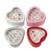 Version 1.0.0 Forever Bene 4 Pack Heart Shaped Tins with Clear Window Lids, 2.5 oz Empty Candle Tins 2.3x2.4x1.1 Inches, Mixed Color Variety Pack for Color Demander DIY Crafts,Empty Tin Box Multicolour