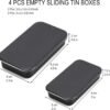DIY Alcohol Push-Pull Box Small Metal Box With Slider Lid-4 Pcs+Forever bene Tin Box Small Metal Storage Box w/Clear LSliding metal box, bird taming food box, pet food box, bead storage box, metal box