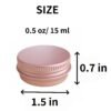 Version 1.0.0 Forever Bene Rose Gold Aluminum Tins with Screw Lids, 32 Pack 0.5 oz Small Metal Containers, Refillable Mini Tins for Hair Wax, Pomade Storage, Lip Balm, Salve, DIY Organization With Label Stickers