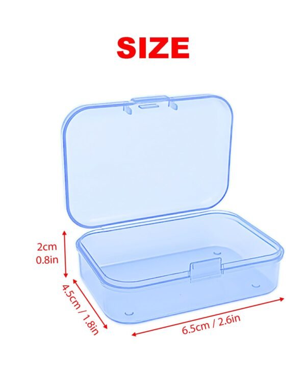 Forever bene 30-Pack Small Plastic Storage Boxes with Lids, Organizer Containers for Beads, Jewelry, Crafts, Small Parts (65x45x20mm) - Blue Plastic Case