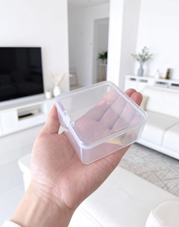 Forever bene 17 Pack Clear Plastic Storage Boxes with Lids,Beading Storage 3x3x1.4 Inches Square Organizer Containers for Small Parts, Crafts, Jewelry, SMT Components
