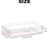 Forever bene 8-Pack Clear Plastic Organizer Boxes,Small Parts Storage Containers with Secure Latch Lids for Craft Supplies,Jewelry, Beads,Office Nail Tools (Clear, 5.3" x 3.2" x 1.2")