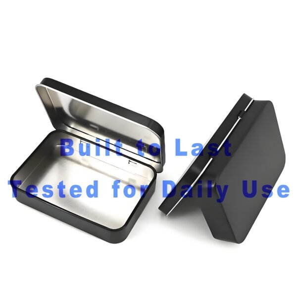 Small Metal Box With Lid-Cookie Tins Metal Tins With Lids Lens Wipes Storage Container Mini Portable Box,Empty Hinged Tin,For Organize Mint Candy Jar,Sewing Tools,DIY Gift Boxes(Black 20 Pcs)