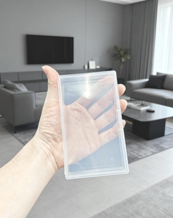 Forever bene 8-Pack Clear Plastic Organizer Boxes,Small Parts Storage Containers with Secure Latch Lids for Craft Supplies,Jewelry, Beads,Office Nail Tools (Clear, 5.3" x 3.2" x 1.2")