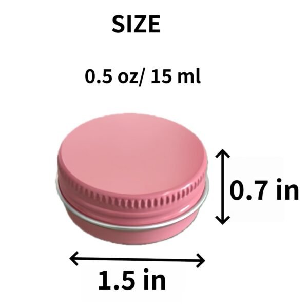Forever Bene Pink Aluminum Tins with Screw Lids, 0.5 oz Small Metal Containers, 32 Pack Refillable Mini Tins for Cosmetics, Personal Care, Organization, DIY Storage,With Label Stickers Alu Box