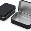 Forever Bene Tin Box 12 Pcs Small Flip-Top Tin Rectangular Metal Tin Boxes with Hinged Lids (4.5 x 3.5 x 0.9 Inch),Empty Storage Containers in for Gift Cards,Crafts,Hardware & EDC Survival Kits,Silver