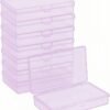 Version 1.0.0 Forever bene 8-Pack Clear Plastic Organizer Boxes,Small Parts Storage Containers with Secure Latch Lids for Craft Supplies,Jewelry, Beads,Office Nail Tools (Pink, 5.3" x 3.2" x 1.2")