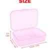 Forever bene 30-Pack Small Plastic Storage Boxes with Secure Lids, Organizer Containers for Beads, Jewelry, Crafts, Small Parts Collection (65x45x20mm) - Pink Plastic Case