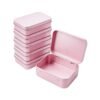 Version 1.0.0 Forever bene 6 Pack Pink Metal Tins with Hinged Lids, 3.7x2.4x0.9 Inches Small Tin Box Containers with Bonus Labels, Pocket Size Blank Cases for Guitar Picks, Sewing Needles, Crafts Packaging