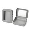 Version 1.0.0 Forever Bene Tin Box Small Metal Storage Box w/Clear Lid - Portable for Beads, JewelryCrafts, Zyn Tin,Mint Candy,Small Items Travel,Stackable (Silvery, 2 Pcs 4.5" x 3.5" x 0.9")