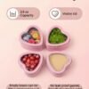 Forever Bene 16 Pack Heart Shaped Tins with Clear Window Lids, 2.5 oz Empty Candle Tins 2.3x2.4x1.1 Inches, Salve Tins with Lids for Lip Balm - Pink