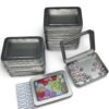 Version 1.0.0 Forever Bene Tin Box Small Metal Storage Box w/Clear Lid - Portable for Beads, JewelryCrafts, Zyn Tin,Mint Candy,Small Items Travel,Stackable (Silvery, 2 Pcs 4.5" x 3.5" x 0.9")
