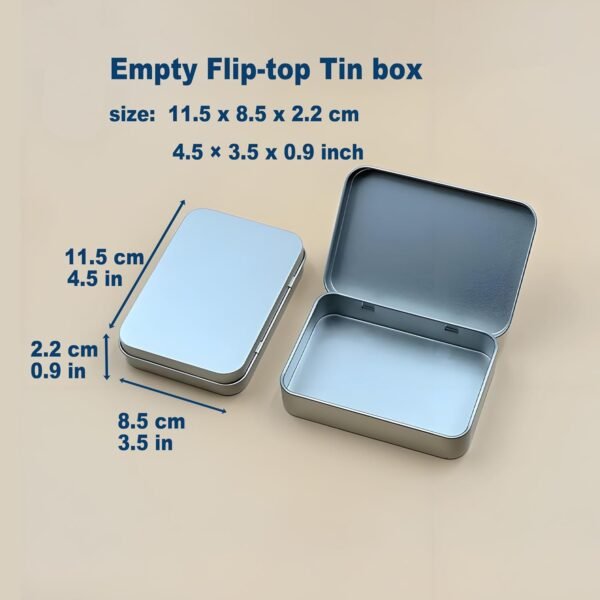 716n5pvhjsL._AC_SL1500_.jpg Forever bene Tin Box-12 Pcs w/Clear Lid f+12 PCS Solid Lid 4.5" x 3.5" x 0.9"