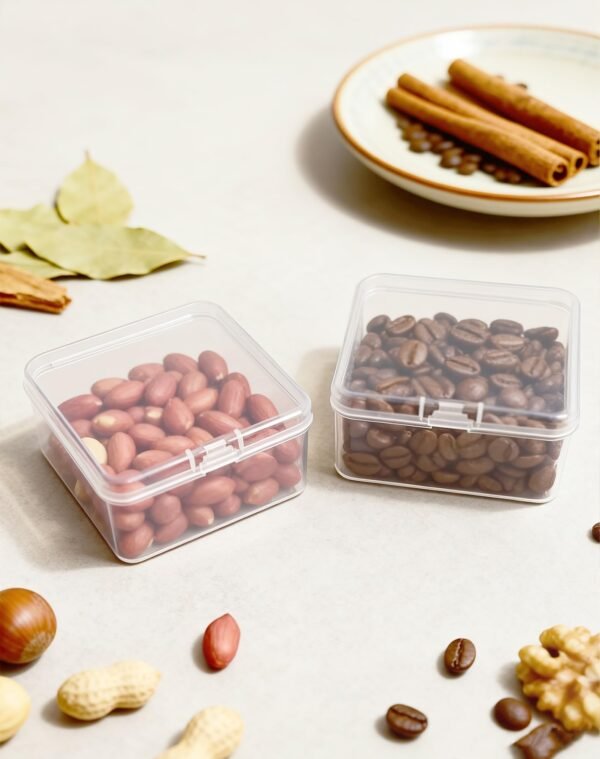 Forever bene 17 Pack Clear Plastic Storage Boxes with Lids,Beading Storage 3x3x1.4 Inches Square Organizer Containers for Small Parts, Crafts, Jewelry, SMT Components