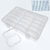 Version 1.0.0 Forever bene Small Bead Organizers Mini Clear Bead Storage-16 Pack Clear Plastic Boxes For beads organization,DIY project,nail art tools,diamond, small items,with Sheets Label Stickers