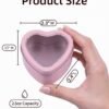Forever Bene 16 Pack Heart Shaped Tins with Clear Window Lids, 2.5 oz Empty Candle Tins 2.3x2.4x1.1 Inches, Salve Tins with Lids for Lip Balm - Pink