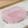 Forever bene 8 Pack Pink Plastic Storage Boxes with Lids, 4.5x3.3x1.1 Inches Small Organizer Containers with Bonus Marking Labels for Beads, Jewelry, DIY Crafts