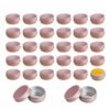 Version 1.0.0 Forever Bene Rose Gold Aluminum Tins with Screw Lids, 32 Pack 0.5 oz Small Metal Containers, Refillable Mini Tins for Hair Wax, Pomade Storage, Lip Balm, Salve, DIY Organization With Label Stickers