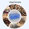 Forever bene 30-Pack Small Plastic Storage Boxes with Lids, Organizer Containers for Beads, Jewelry, Crafts, Small Parts (65x45x20mm) - Blue Plastic Case