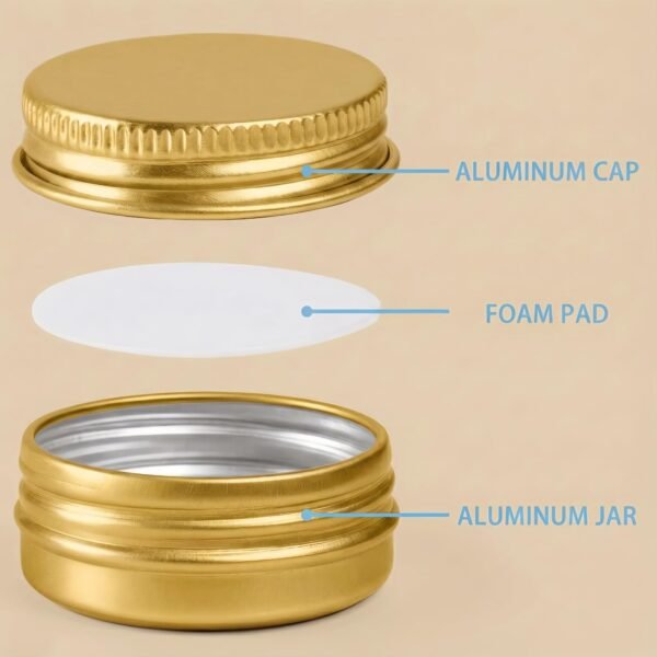 Forever Bene Aluminum Tins with Screw Lids, 0.5 oz Small Metal Containers, 18 Pack Multicolor Refillable Mini Tins for Lip Balm, Candle, DIY Storage, Parts Organization,With label stickers Alu Box