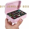 Version 1.0.0 Forever bene 6 Pack Pink Metal Tins with Hinged Lids, 3.7x2.4x0.9 Inches Small Tin Box Containers with Bonus Labels, Pocket Size Blank Cases for Guitar Picks, Sewing Needles, Crafts Packaging