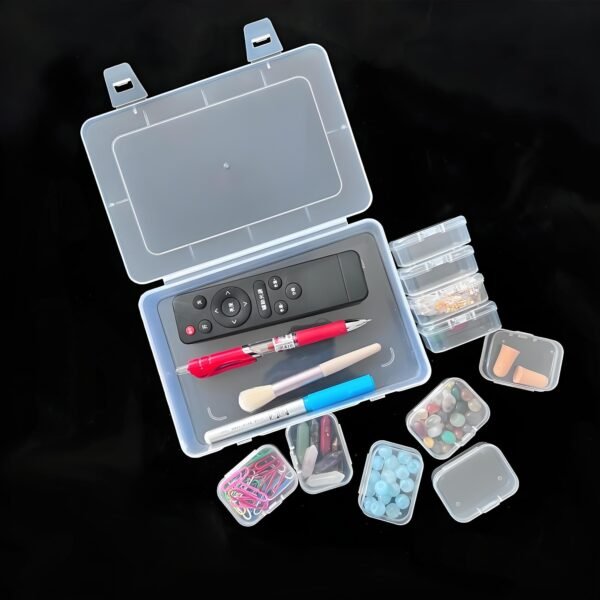 Version 1.0.0 Forever bene Small Bead Organizers Mini Clear Bead Storage-16 Pack Clear Plastic Boxes For beads organization,DIY project,nail art tools,diamond, small items,with Sheets Label Stickers