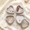 Forever Bene 16 Pack Heart Shaped Tins with Clear Window Lids, 2.5 oz Empty Candle Tins 2.3x2.4x1.1 Inches, Small Metal Containers for Crafts - Silver