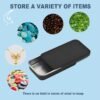 Forever bene 4 Pack Slide Top Metal Tins, Matte Black Rectangular Empty Containers with Lids,Small Portable Storage Box for Beads,Crafts,Hardware,Jewelry - Includes 2 Large (3.6") and 2 Small (3")