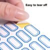 Forever bene 3200 PCS Small Blank Label Stickers - Self-Adhesive, Easy-to-Write,Mini White Tags with Blue Border - Perfect for Price Tags,Product Labels,Key,Storage Organization, 0.95 x 0.55 in