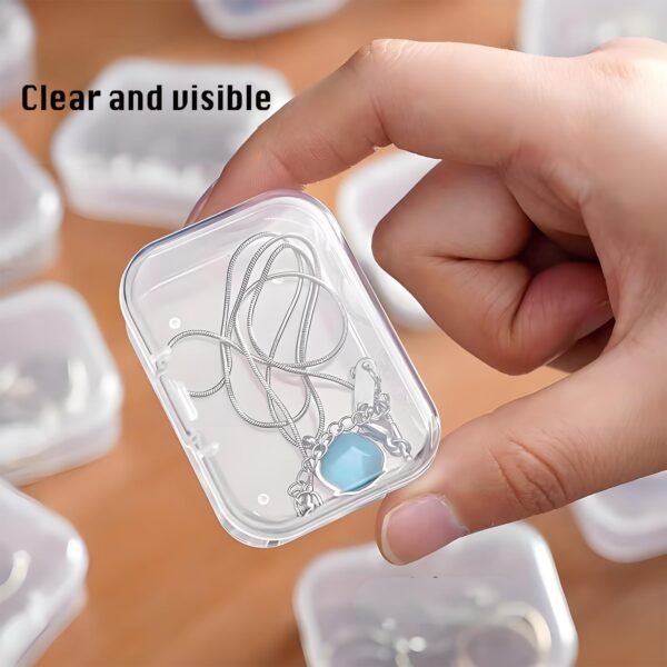 Version 1.0.0 Forever bene Small Bead Organizers Mini Clear Bead Storage-16 Pack Clear Plastic Boxes For beads organization,DIY project,nail art tools,diamond, small items,with Sheets Label Stickers