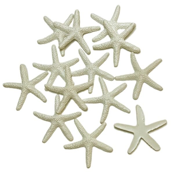 Version 1.0.0 Resin Starfish - Vase Filler - Garland, Photo Frame, Beach Scene, Gift Box Decoration, Christmas Decoration, Beach Wedding and Mermaid Birthday Party (25 pcs off white)