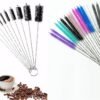 Coffee Machine Cleaning Brush Straw Brush,Long Handle Bottle Brush, Cups,Water Bottles,Bent Pipe+18 Pcs for Stanley Long Stainless Steel Brushes,Oil Pipeline, Test Tube,Nylon Tube Brushes 11.8in Long
