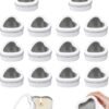 Forever Bene 16 Pack Heart Shaped Tins with Clear Window Lids, 2.5 oz Empty Candle Tins 2.3x2.4x1.1 Inches for Wedding Favors, DIY Custom Gift Box - White